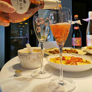 Verre de dégustation de vin en cristal de 7oz buvant des verres de champagne de <span class=keywords><strong>mariage</strong></span> personnalisés - Product Image 4