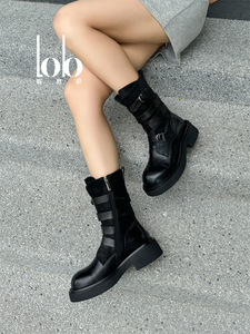 <span class=keywords><strong>Stivali</strong></span> Chelsea da <span class=keywords><strong>Donna</strong></span> in Vera Pelle con Suola Spessa Stile Retrò Punk, Fodera in Vera Pelle di Pecora e Tomaia in Pelle Bovina - Product Image 6
