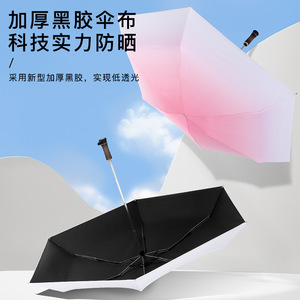Paraguas Plegable de Cinco Secciones con Varillas de Aleación de Nylon, Apertura Manual, Resistente a los Rayos UV, Diseño Minimalista, para Viajes, Uso en Días Soleados y Lluviosos - Product Image 2