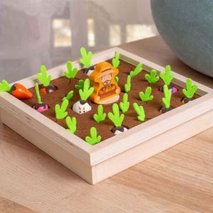 Concentration Battle Table Game Color Matching Game Carrot Harvest Wooden <b>Memory</b> Game - Product Image 1