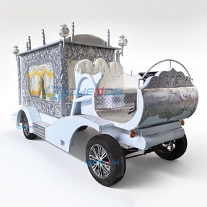 Carro Funebre Elettrico di Lusso Classico Americano 2025 in Acciaio Bianco e Pelle con Colonna Romana per Trasporto Speciale - Product Image 5