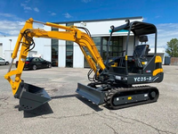 Pabrik Profesional Harga Murah Excavator Mini Crawler 3 Ton YC25-8 dengan Penjepit Sederhana dan Bucket Pembersih
