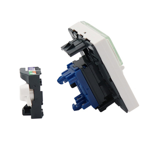 Para <span class=keywords><strong>Legrand</strong></span> tipo francés 45*45mm Keystone Jack <span class=keywords><strong>CAT6A</strong></span> UTP piezas de telecomunicaciones instalación sin herramientas RJ45 Cat6 UTP Keystone Jack 45*45 - Product Image 1