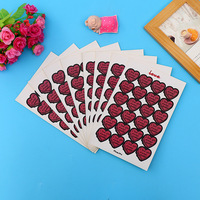 Feuilles d'autocollants personnalisés en forme de cœur pour la Saint-Valentin, autocollants en papier rouge en forme de cœur pour emballages cadeaux, enveloppes, albums photo