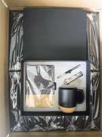 Ensemble cadeau d'entreprise personnalisable gravable, publicité, logo personnalisé, carnet d'affaires avec stylo, porte-clés, coffret cadeau