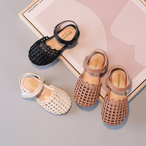 Sandali da bambina 2026 con punta chiusa, intrecciati e traforati, stile principessa, antiscivolo, anti-calcio, con suola morbida - Product Image 2