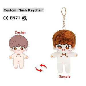 Factory Price Custom Super Soft Fabric Stuffed Adorable Soft Custom Plush Doll Keychain Small Plush Toy