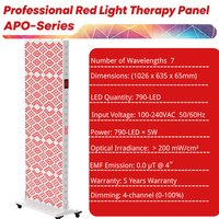 Panel Terapi Cahaya Merah GLPE 2026 1800 W untuk Penggunaan di Rumah, Ukuran Ekstra Besar, Iradiasi Tinggi, 1185 LED untuk Pemulihan Otot