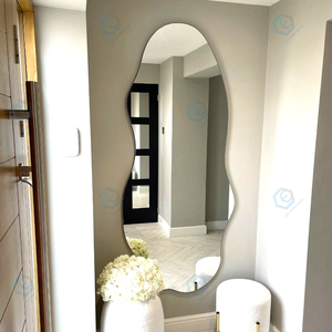 Irregular Shape Decorative Floor Standing <strong>Leaning</strong> and <strong>Wall</strong> Mounted Full Length Dressing <strong>Mirror</strong> - Product Image 2