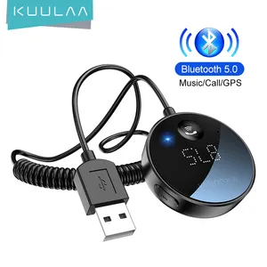 KUULAA Mini smart car audio ricevitore bluetooth kit vivavoce bluetooth aux adapter altoparlanti stereo per auto musica