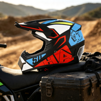 Casques de moto tout-terrain haute performance certifiés ABS DOT, casque de moto imperméable pour les commandes en gros