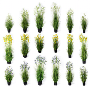 Piante Verdi Artificiali in Vaso, <span class=keywords><strong>Fiori</strong></span> di Narciso e Colza, Decorazioni per Fotografia, Matrimoni e Paesaggistica - Product Image 1