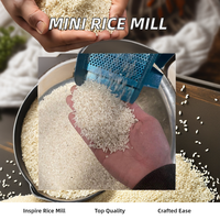 Mini moulin à riz motorisé, broyeur de millet, machine à riz portable, facile à utiliser, haute précision, état neuf, pour usage domestique