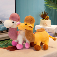 Porte-clés mignon en peluche super douce en forme de chameau, mini jouet en peluche, pendentif de sac anti-stress pour cadeaux d'enfants