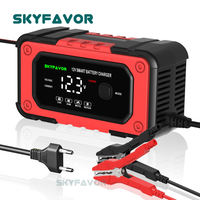 Chargeur de batterie de voiture électrique rapide et automatique 12V 6A, chargeur de batterie intelligent pour batteries EFB, GEL, AGM, au plomb-acide avec réparation par impulsions