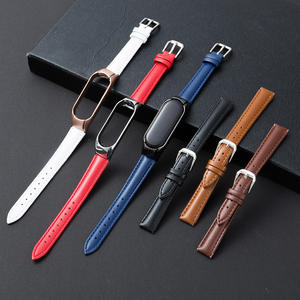 Correas de Reloj de Cuero Genuino con Textura de Bambú de Primera Calidad, Compatibles con Xiaomi Mi Band 7/6/5, Directo de Fábrica - Product Image 1