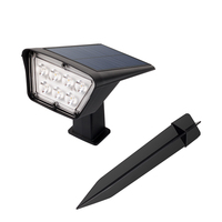 Foco de Luz Exterior Rústico para Jardín, Lámpara Solar LED Negra de 3.7V 80 ABS con Control Inalámbrico, Luz de Paisaje de Alto Brillo