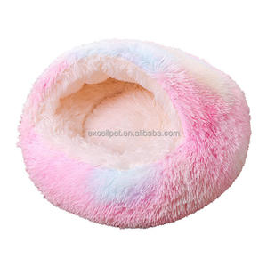 Cama Cueva para Mascotas, Cálida y Acogedora para Invierno, Diseño Arcoíris, Semiabierta, para Gatos y Cachorros - Product Image 5