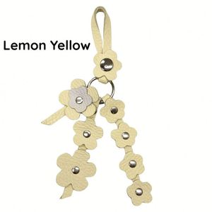 Beautiful PU Leather Flower <b>Bag</b> Charms Elegant Retro Aesthetic Keyring Accessories Portable <b>Key</b> <b>Ring</b> Charm for Gifts - Product Image 3