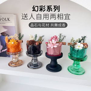 Difusor de Aroma sin Llama con Piedras, Aceites Esenciales y Flores Secas, Decoración de Lujo para el Hogar, Fragancia Duradera (15-30 Días), Aroma a <span class=keywords><strong>Gardenia</strong></span> - Product Image 3