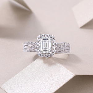 Bán chạy nhất S925 bạc và moissanite Giấc Mơ vòng mới hàng loạt khám phá-Mặt dây chuyền Kim cương & quyến rũ ánh sáng ban ngày lấy cảm hứng từ Nhẫn - Product Image 1