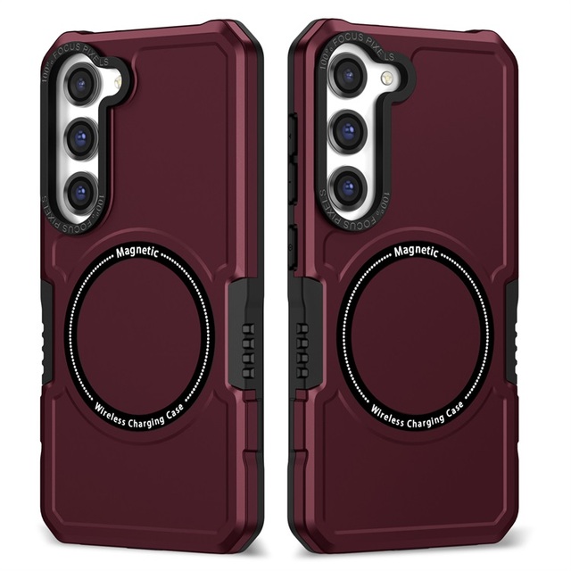 New Model S23 Series Magnetic Wireless Charging 2-in-1 Mobile Phone case for Samsung Galaxy S23 Plus S23 ultra Shockproof Cover