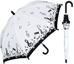 Parapluie pour enfants droit, à motifs décoratifs personnalisés, à changement de couleur avec des notes de <span class=keywords><strong>musique</strong></span>, changement de couleur au soleil - Product Image 3