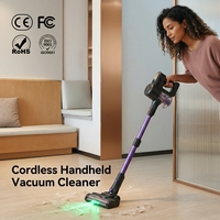 Aspirateur balai filaire 2 en 1 à forte puissance d’aspiration, aspirateur électrique sans sac, portable et maniable, avec