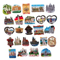 Aimants de réfrigérateur 3D faits à la main en résine, souvenirs touristiques de villes européennes (Allemagne), aimants décoratifs pour réfrigérateur, promotion, vente en gros