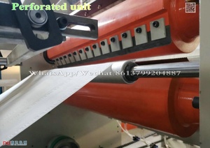Machine de rouleau de papier toilette, appareil à gaufrage des bords à haute vitesse de 600mm - Product Image 4