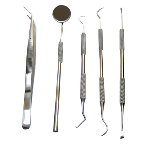 Kit di Strumenti Dentali in Acciaio Inossidabile per Esame e Igiene Orale Manuale - Product Image 1