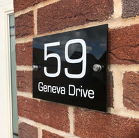 Plaque de porte lumineuse personnalisée à LED rétroéclairée de 12 pouces pour numéro de maison, éclairage extérieur, numéros d'adresse, tension AC/DC, 50 000 heures