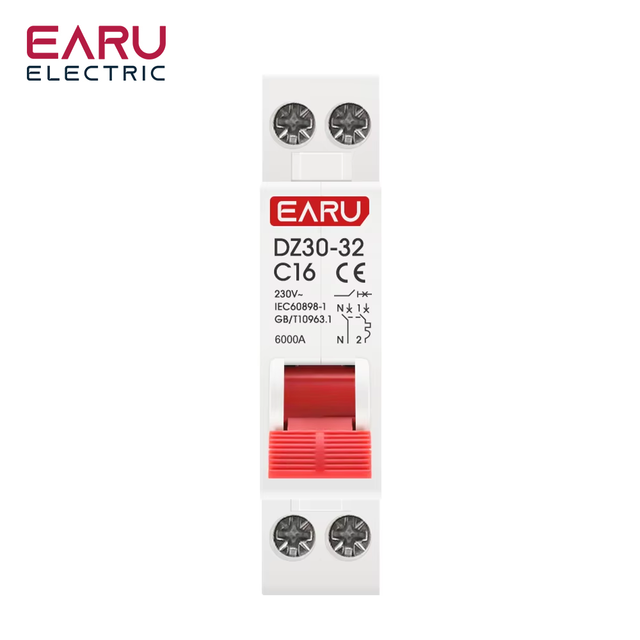 DZ30-32 DPN 1P+N Mini Circuit Breaker MCB 6A 10A 16A 20A 25A 32A Din Rail Mounting Cutout Miniature Household Air Switch OEM DIY