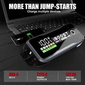 Avviatore di Emergenza Portatile 27000mAh 12V 24V con Batteria al Litio, Power Bank e Cavi di Avviamento per Veicoli - Product Image 5