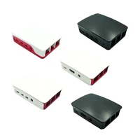 Boîtier rouge et blanc officiel ZYSY pour Raspberry Pi 4 avec ventilateur, kits de cartes de développement