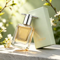 Flacon de parfum pour homme personnalisé, noir, luxe, 50 ml, flacon en verre vide pour parfum, emballage avec boîte