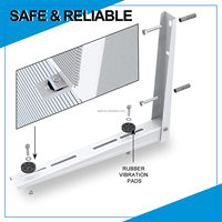 Support mural pliable pour climatiseur, réglable, en acier, pour unité extérieure de climatiseur, capacité 130 kg, personnalisable, OEM, vente en gros