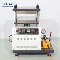 Mesin Vulkanisasi Karet Silikon Manual 30T 300*300mm Pemanas Listrik Empat Kolom Laboratorium CE