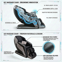 Sillón de Masaje Ejecutivo para Banco, Reclinable Comercial 4D, de Cuero con Calefacción, VIP, con Logotipo Personalizado
