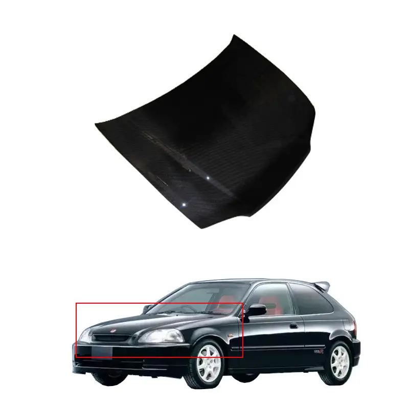 Carbon Fiber Kap Voor Honda Civic 92-95 3D Eg