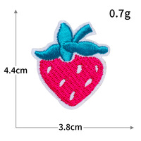 Fabricant Designer Grands patchs en tissu Logo brodé personnalisé Autocollant de marque Fer sur l'écusson de broderie tissé chapeau fraise