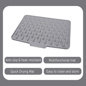 Tappetino Scolapiatti in Silicone Autodrenante, Vassoio Drenante a Cascata per Piano Cucina, Antiscivolo e Resistente al Calore - Product Image 4