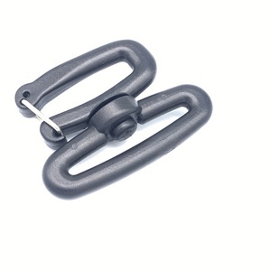 Wholesale high quality custom designer backpack accessories black bag clasp clip swivel plastic snap hook plastic bag hook