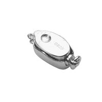 Prix de gros gros connecteur 925 fermoir chaîne en argent sterling bricolage accessoires collier de pierres précieuses fermoirs de boîte pour la fabrication de bijoux