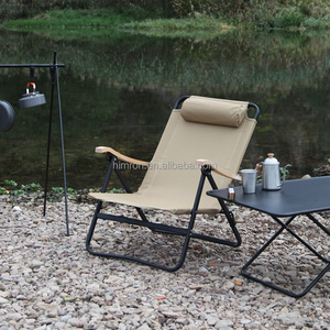 Sedia a Sdraio Pieghevole Portatile ad Alta Capacità di Carico con Cuscino, <span class=keywords><strong>Design</strong></span> Moderno in Alluminio per Esterni, Spiaggia, Pesca, Pause <span class=keywords><strong>Pranzo</strong></span> - Product Image 2