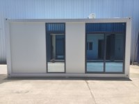 Maison conteneur préfabriquée portable de 20 pieds, design esthétique, moderne et élégant, démontable en kit plat, pour usage hôtelier et scolaire
