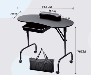Portable Pliable Mesas De <span class=keywords><strong>Manucure</strong></span> Table Station Bureau Mobile pour La Maison Spa Salon De Beauté Table À Ongles pour <span class=keywords><strong>Manucure</strong></span> - Product Image 6