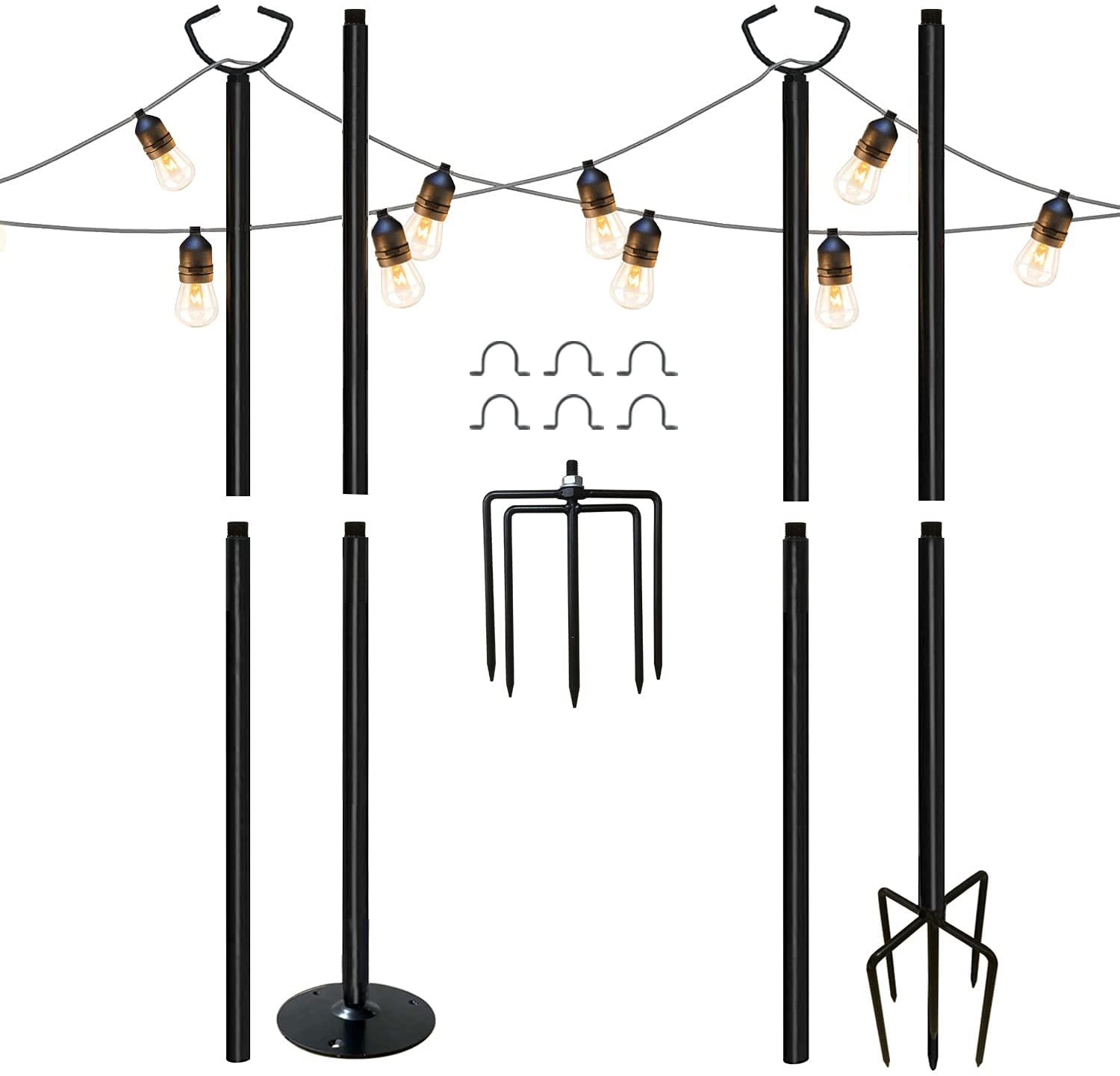 Стальная световая гирлянда для улицы, световая гирлянда на Рождество, праздник, вечеринку