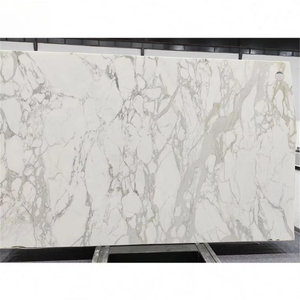 Carreaux de marbre blanc Calacatta naturel poli personnalisables, design luxueux pour sol, marbre blanc pour plan de travail - Product Image 4