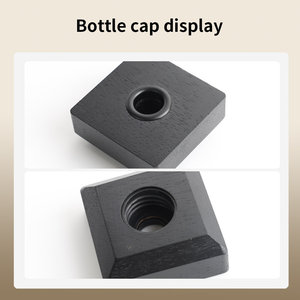 Bouteille diffuseur de parfum de luxe carrée en verre ambré 500 ml, écologique, rechargeable, vide, avec bouchon en bois noir et bâtonnets en fibre, pour une fraîcheur durable - Product Image 6